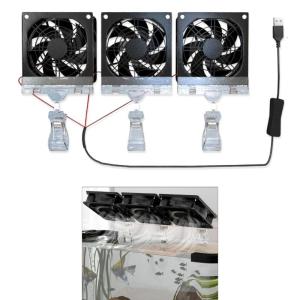 Bể cá nhỏ quạt tản nhiệt USB fishtank clip trên quạt tản nhiệt nước mát tiếng ồn thấp kẹp bể cá biển loại