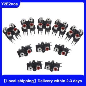 【Local shipping】 5Pcs 2/4 hole RCA Female Stereo audio Jack AV Audio input socket Connector