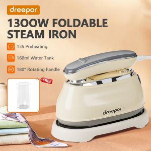 Dreepor 2 In 1 Dry Flat Steam Iron Foldable Steam Ironing Machine Portable Wet And Dry