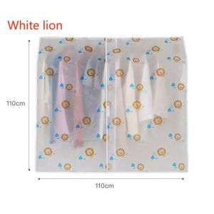 3D Fully Enclosed Hanging Clothes Dust Cover - PEVA Transparent Wardrobe Storage Organizer Bag for Garment Suit Travel & Home Use