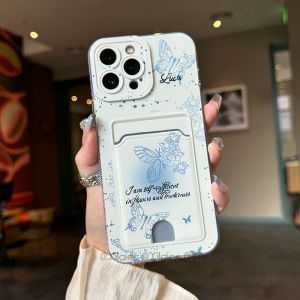 Cute cartoon purple butterfly grid cat suitable for Samsung S25 new phone case S24 Plus card insertion S23 Ultra with rope anti drop silicone case shockproof soft shell