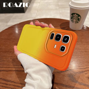 Roazic vàng cam Gradient trường hợp đối với Infinix Lưu ý 50x5g Ốp điện thoại nhựa TPU mềm máy ảnh Bìa bảo vệ Ốp chống sốc C02-2