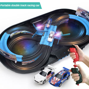 Sonic storm race magnetic electric track racing suit double racing home parent-child toys dual-track remote control car roller coaster MR-09