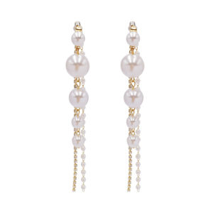 Salime Long Dangle Earrings For Women New Fashion Full Simulated Tassel Drop Earrings Vintage Jewelry