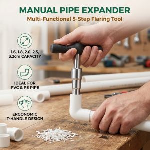 Manual Pipe Expander For T Handle12-26mm For Repairing Household Appliances For PVC Aluminum Plastic Pipe  Pipe Calibration Tool Tube Expander Deburring for Multilayer Composite Pipe PPR Reamer Calibrator for PEX Pipes