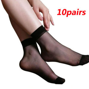 10Pairs Ultrathin Summer Skin Color Transparent Women Crystal Silk Socks Nylon Ladies Female Summer Short Ankle Silk Socks