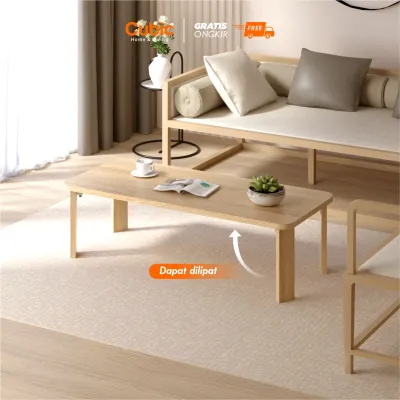 Cubic Meja Tamu Lipat Minimalis / Meja Makan Lesehan / Meja Belajar Foldable Table / YAGI FT 120
