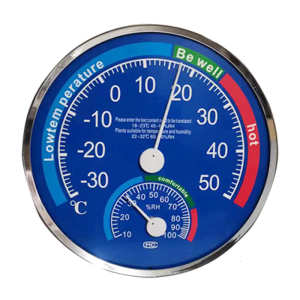 Indoor Thermometer Hygrometer with Large Display 2-in-1 Analog Humidity Sensor Temperature Meter Gauge(English Version)