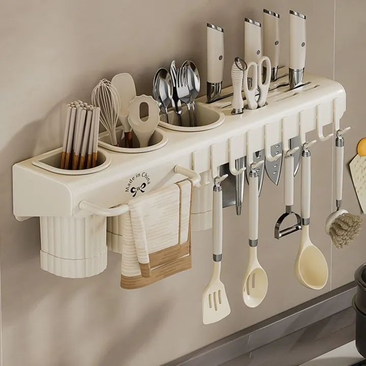 KECTTIO Thép Carbon Kệ lưu trữ nhà bếp Dung tích lớn Gắn tường Hộp đựng ...