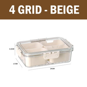 ALX MALAYSIA CNY 8/16 Grid Airtight Food Storage Container Stackable Fridge Organizer Storage Divided Removable Bekas Makanan Kuih Raya 食物收納盒