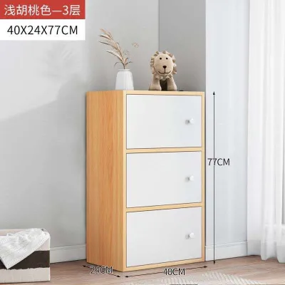 Storage Cabinet Wooden Storage Cabinet With Door Bedroom & Living Room Corner Narrow Side Cabinet Multi Layer Cabinet Lockers Wall Cupboard Small Cabinet