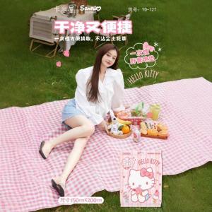 Christmas Gift Halloween Sanrio Disposable Picnic Mat Hello Kitty Kawaii Anime Outdoors Camp Travel Waterproof Environment Protection Thickened Floor Mat