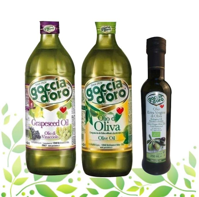 Goccia D'oro Extra Virgin Olive Oil 1Litre / Grapeseed Oil 1L ...