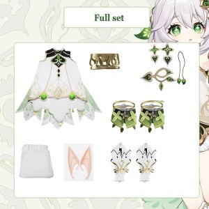 Genshin Impact Nahida Cosplay Costume for kids Adult Lesser Lord Kusanali Dress Halloween costume w/wig