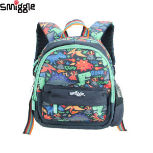 กระเป๋านักเรียนเด็กคุณภาพสูงแท้ของเด็กผู้ชาย Tas Ransel Bayi การ์ตูนไดโนเสาร์ขนาด11นิ้วสวมใส่ได้