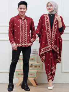 SET KEBAYA COUPLE OUTFIT KONDANGAN SIMPEL ONE SET BATIK OUTER ROK LILIT KIMONO WANITA BAJU KONDANGAN