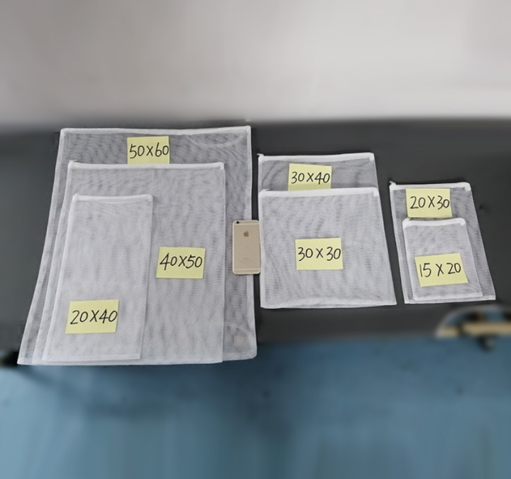 Túi Lưới Chứa Vật Liệu Lọc [nhiều size] - Có Dây Kéo Nhựa Dùng Được Cho ...