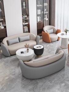 Sacesr Nordic Creative Office Sofa Company Business Reception Rest Area Sofa Chair Long Sitting Comfortable Office Furniture FYOS B8T9H