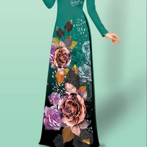 [HCM]Áo dài truyền thống Mai Lan in hồng ngoài Juliet cao cấp - KHÔNG KÈM QUẦN