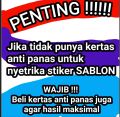 STICKER SABLON SETRIKA. 