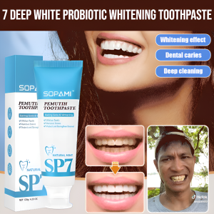 7 Deep White Probiotic Whitening Toothpaste Teeth Whitening Toothpaste Freshens The Mouth To Remove Tooth Yellow Stains Effective Oral Cleaning Care