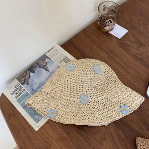 SUTONGXUE Summer Fashion Woman Handmade Weave Sunscreen Panama Cap Boho UV Protection Flat Hat Sun Protection Sun Cap Sun Hat Straw Hat