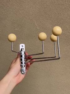xpkQ Wall Hook Swivel Metal Coat Rack with Wood Decor Balls Cute Foldable Storage Hooks for Hanging Towel Bathroom Kitchen Bedroom X2Z8B