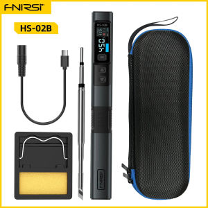FNIRSI HS-02 Adjustable Temperature Soldering iron DC 20V 100-450 ℃ 100W PD welding touch-up Station Repair tool Portable