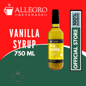 ALLEGRO Vanilla Syrup 750mL | Premium Coffee Syrup for Latte Milk Tea Desserts Cocktails & Mocktails