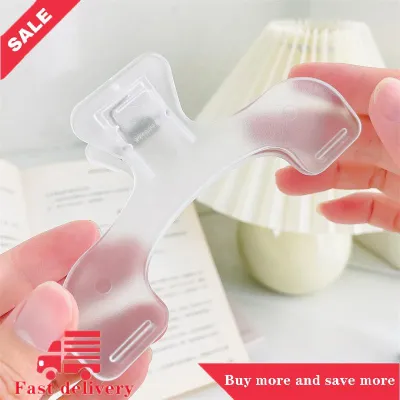 [COD]Flash Delivery Transparent Plastic Large Book Clip Simple Reading Aid Fixed Book Holder Bookmarks Creative Design Practical Note Holder