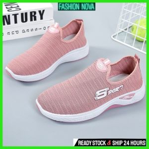 Fashion Nova 💝 READY STOCK Sport Slip on Sneaker Womens Sport Shoes Kasut Walking Running Lady Perempuan Wanita Lawa Gift