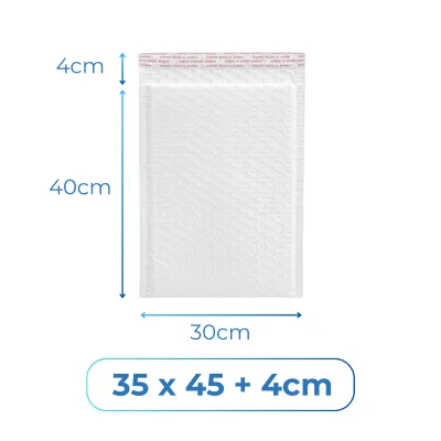 Bubble PolyMailer White Padded Self-Seal Bubble Envelope Mailer Bag Water Resistant Polymailer High Quality