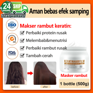 【BPOM】Hair Mask Keratin 500ml Perawatan Condisioner Rambut Kering&Rusak Atasi Hair Kering Bercabang&Keriting Cream Pelembab Rambut
