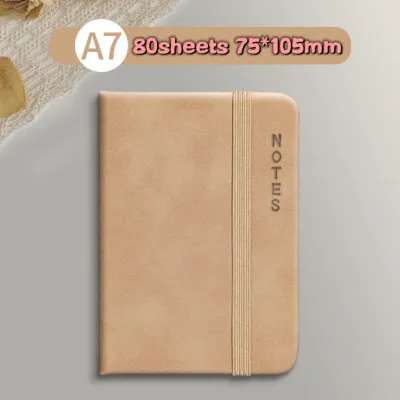 A7 Mini Notebook，A7 Tie-Strap Notebook Pocket Size Travelers Notebook and Journals Planner Stationery Mini Notebook School Supplies Notepads Bookkeeping Book Mini Portable Pocket Book