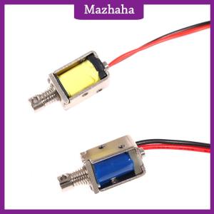 Mazhaha โซลินอยด์แบบผลักและดึง DC 3V 5V 6V 9V 12V 4mm