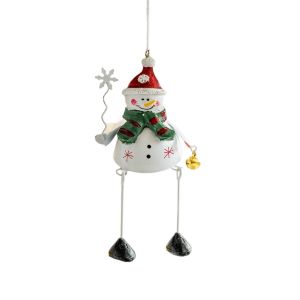 MIRELAE Bell Charm Santa Claus Pendant Cartoon Iron Christmas Ornament Snowman Ornament Christmas Tree Decor