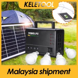 outdoor portable yobolife solar camp solar panel system generator powerbank camping equipment battery power Energy System Portable Solar Panels Charging Generator Power System Home Outdoor Lighting for LED Bulb Solar Panel Solar Light Solar Panel