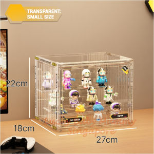 Large Capacity Acrylic Blind Box Storage Box / Transparency Figurines Display Box / POP MART Toys Display Rack Rainbow Culture