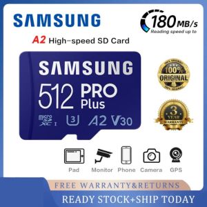 Samsung pro plus Memory micro sd card SDXC 128GB 256GB 512GB 1TB 2TB TF card | Support all Android phone tablet padcamera car GPS Audio monitor CCTV