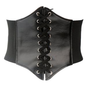Corset Belt Sabuk Korset Fashion Belt Wanita Girdle Hitam Ikat Pinggang Belt Sabuk Tali Korset