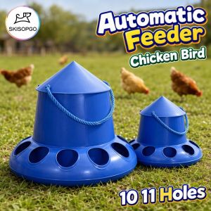 Automatic Chicken Pigeon Feeder Splash Proof Spill Proof Thickened Plastic Food Dispenser For Small Birds Feeding Supply