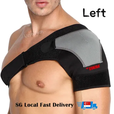 Compression Shoulder Brace - Torn Rotator Cuff Support Guard Holder for Men Women AC Joint Pain Relief Dislocation Immobilizer Arm Stabilizer Tears Injury Recovery Adjustable Fits