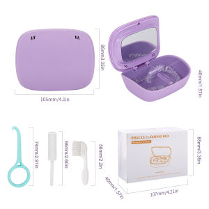 Customized Tooth Brace  Double-Layer Invisible Braces Holder Storage  Portable Orthodontic Teeth Brace Magnetic
