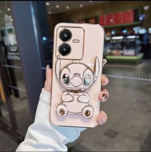 เคส สติชกระจก ขาตั้ง หมุนได้  360องศา สำหรับรุ่น Infinix Hot12i Hot20i Hot30 Hot30i เคสฝาหลังนิ้ม กันกระเเทรก การ์ตูน น่ารัก