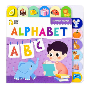 FCBEAR TALE English Learning Book Numbers Alphabet and A Fulfilling Day for Kids Early Education Picture Book