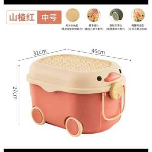 Vincenza Adorable Stackable Storage Toy Box With Wheels