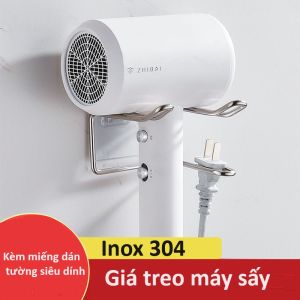 Kệ Để Máy Sấy Tóc Inox  Giá Đỡ Máy Sấy Tóc Inox 304 Cao Câp