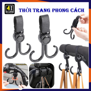 Móc Treo Đồ Đa Năng Khóa Dán Xoay 360 Độ Gắn Xe Đẩy Xe Đạp Chống Rơi Tiện Dụng - Móc Đôi Treo Xe Oto Khóa Dán Chắc Chắn Nhỏ Gọn - Móc Gắn Xe Ô Tô Bằng Nhựa