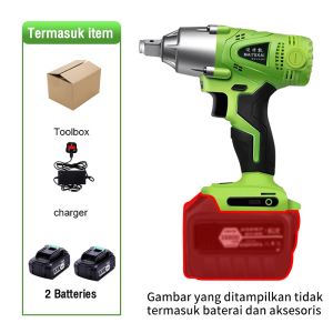 Reaim Cordless Impact Wrench 288VF mesin bor Baterai / Mesin Bor 288V Pembuka baut mobil motor / Mesin Buka Baut Driver