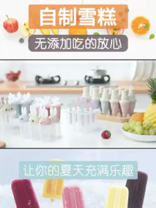 Khay làm kem sét 4 que khuân kem nhựa đẹp